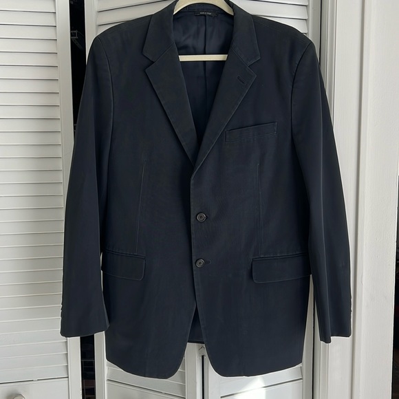 PRADA navy cupro blazer 54R - Picture 1 of 12
